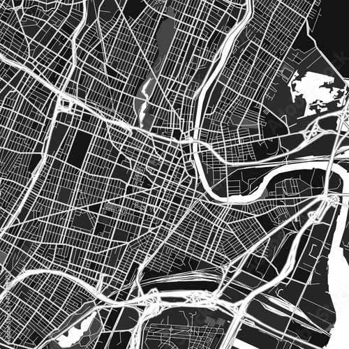 Newark, UnitedStates dark vector art map