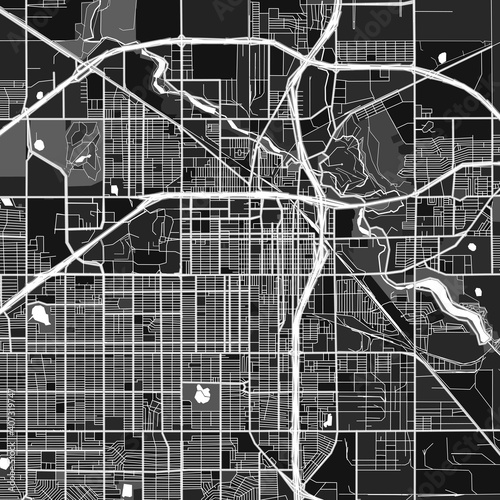 Lubbock, UnitedStates dark vector art map