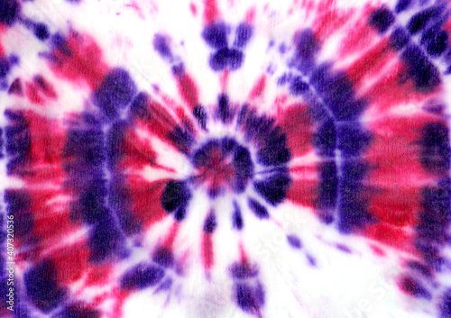 Tie dye circle shibori pink, purple, magenta, white abstract background