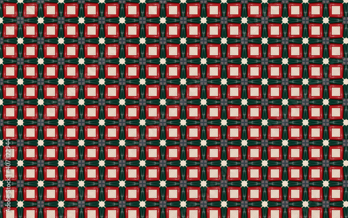 Plaid vintage pattern in red and green color.