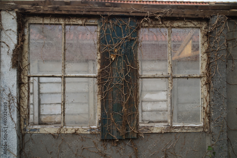 old window in the old house