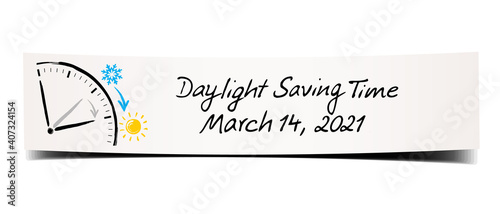 Leinwand Poster Daylight Saving Time March 14, 2021