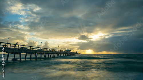 Pompano Beach Pier Broward County Florida by stormy weatcher, USA © captiva