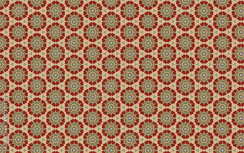 Floral pattern in pastel colors. Circle pattern and indian style.