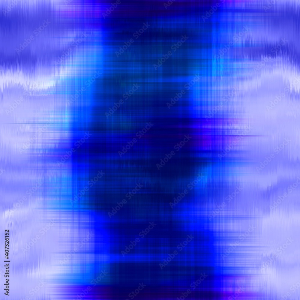 Indigo blue water wave blur degrade texture background. Seamless liquid flow watercolor stripe effect. Distorted tie dye wash variegated fluid blend. Repeat pattern for sea, ocean, nautical backdrop

