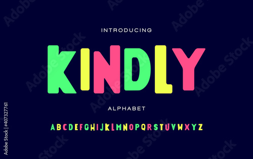 Funny alphabet fonts. Letter for a design, poster, banner, etc. Vector element or template A to Z