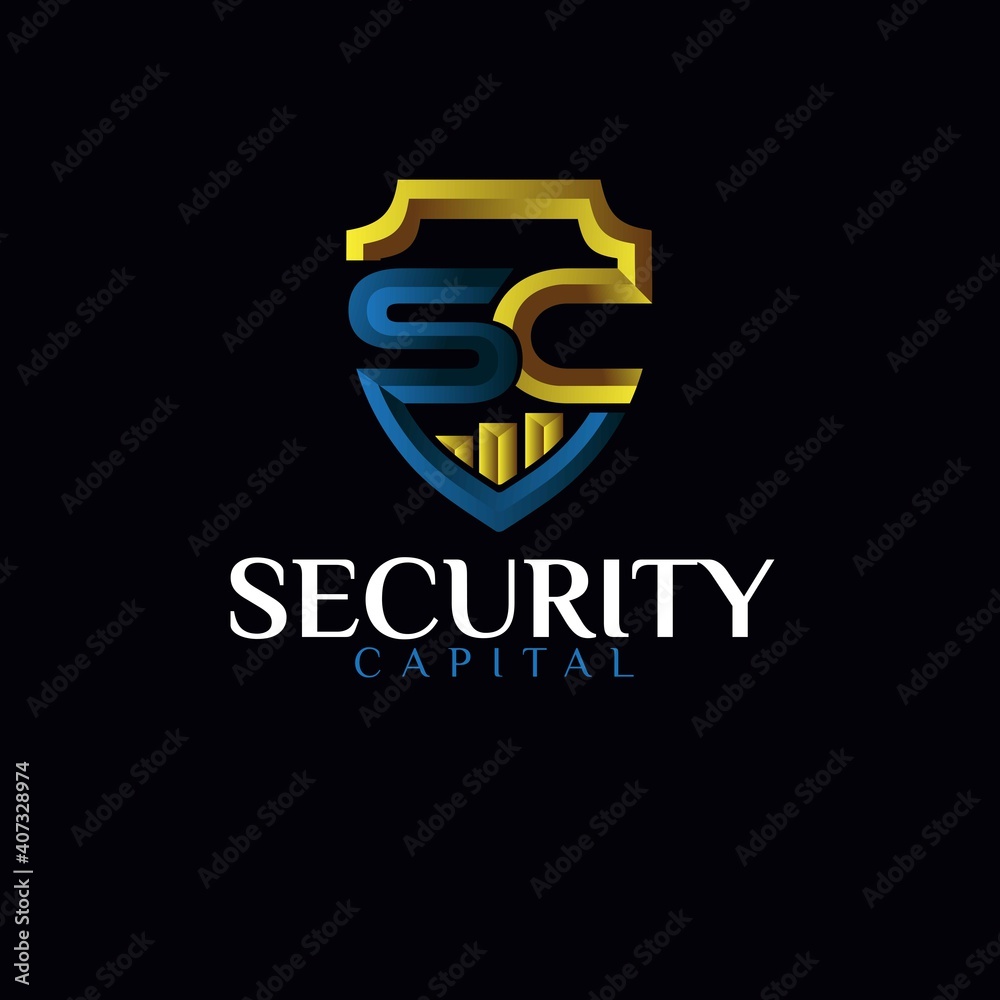 Obraz premium s c security protection logo designs simple modern