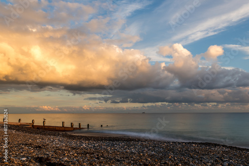 Worthing Beach at Sunset  West Sussex  UK-2