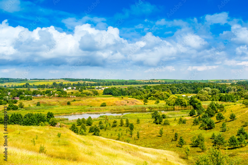 Fototapeta premium Beautiful summer rural landscape