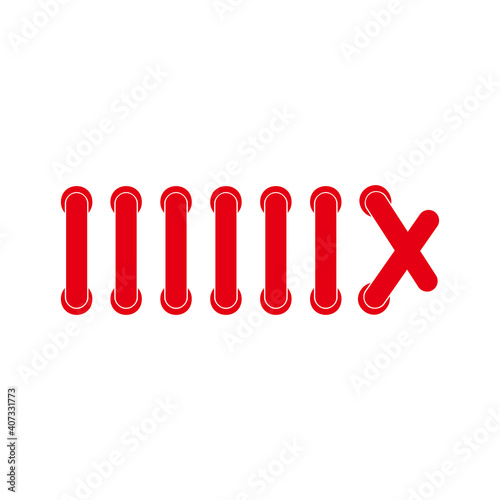shoelace red icon vector illustration sign