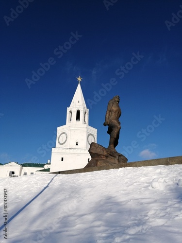 church in the snow