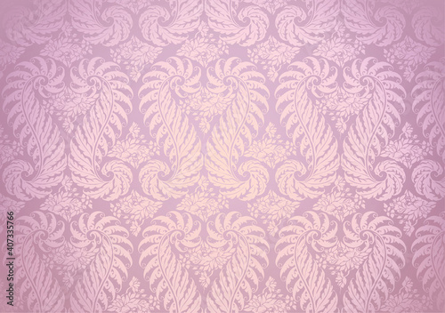 Pink Damask pattern background