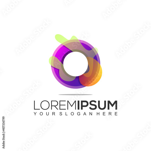 Water Splash Letter O Logo Template