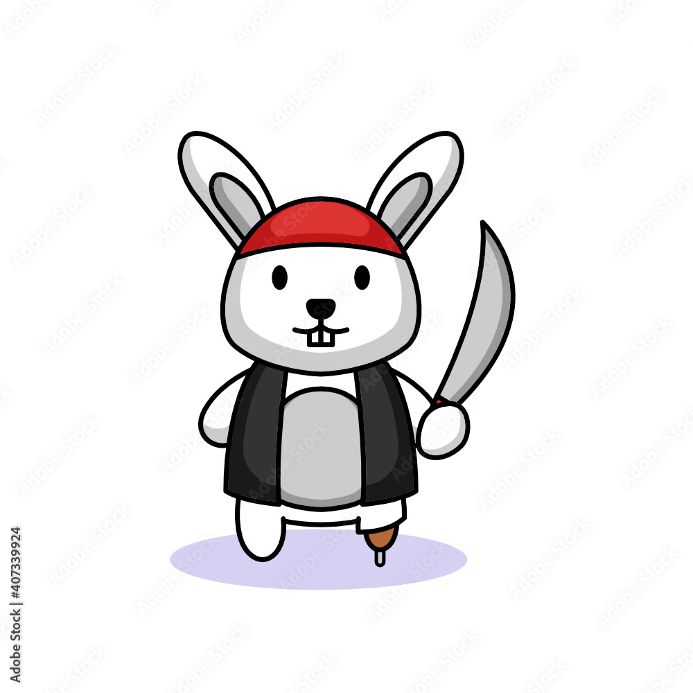 Cute animal in pirate costume design Cute animal in pirate costume design