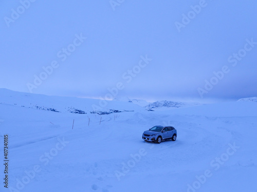 E6 bei Vassbotndalen, Troms og Finnmark, Norwegen