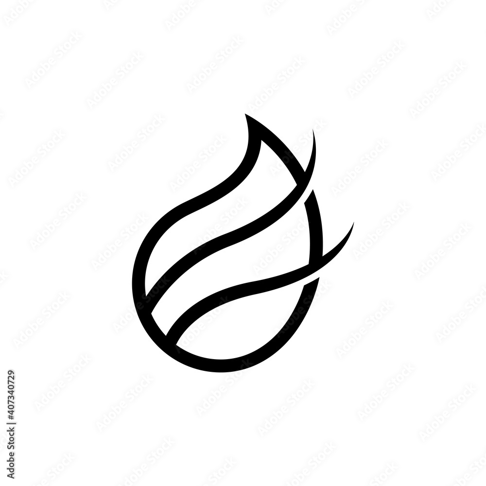 leaf logo in line design black color, environment template leaf logo in line design black color, environment template
