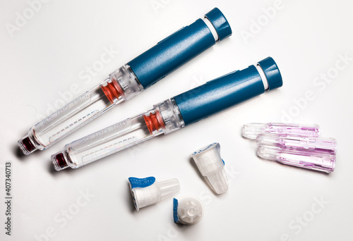Insulin Syringe and diabetic supplies. healthcare, medicare, blood sugar checker