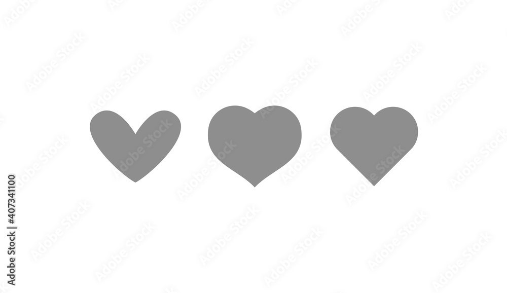 Heart icon collection. Valentine's day symbol. Hearts vector set. Heart icon collection. Valentine's day symbol. Hearts vector set.
