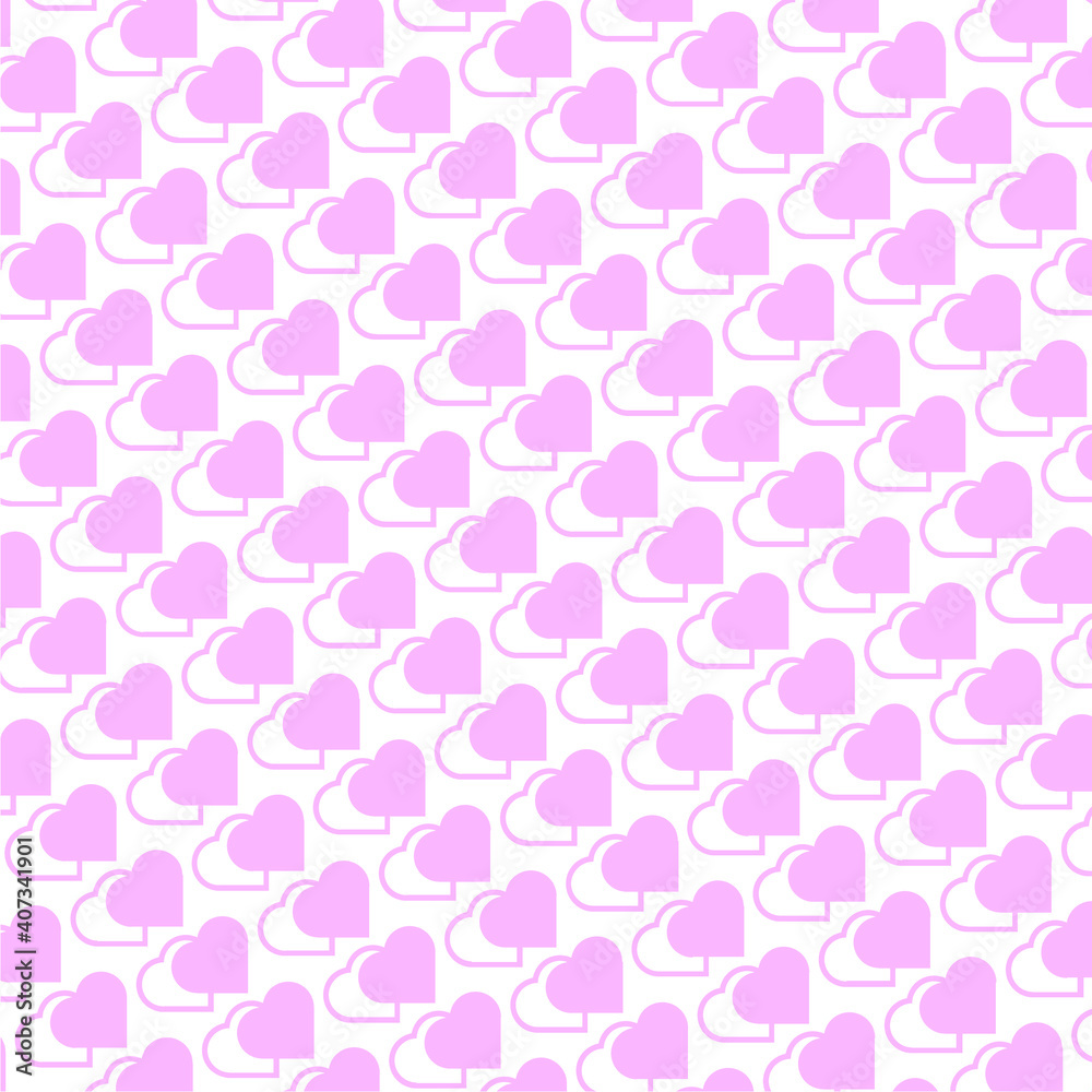 Pink heart pattern background for happy valentine wallpaper, banner, greeting card. Eps 10 vecor