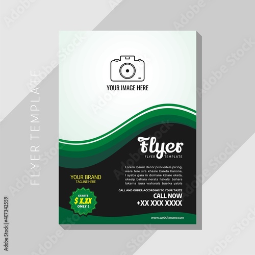 Illustration vector graphic of flyer template, perfect for flyer restaurant, flyer menu, restaurant menu, restaurant template, business, business template, cafe, menu, etc
