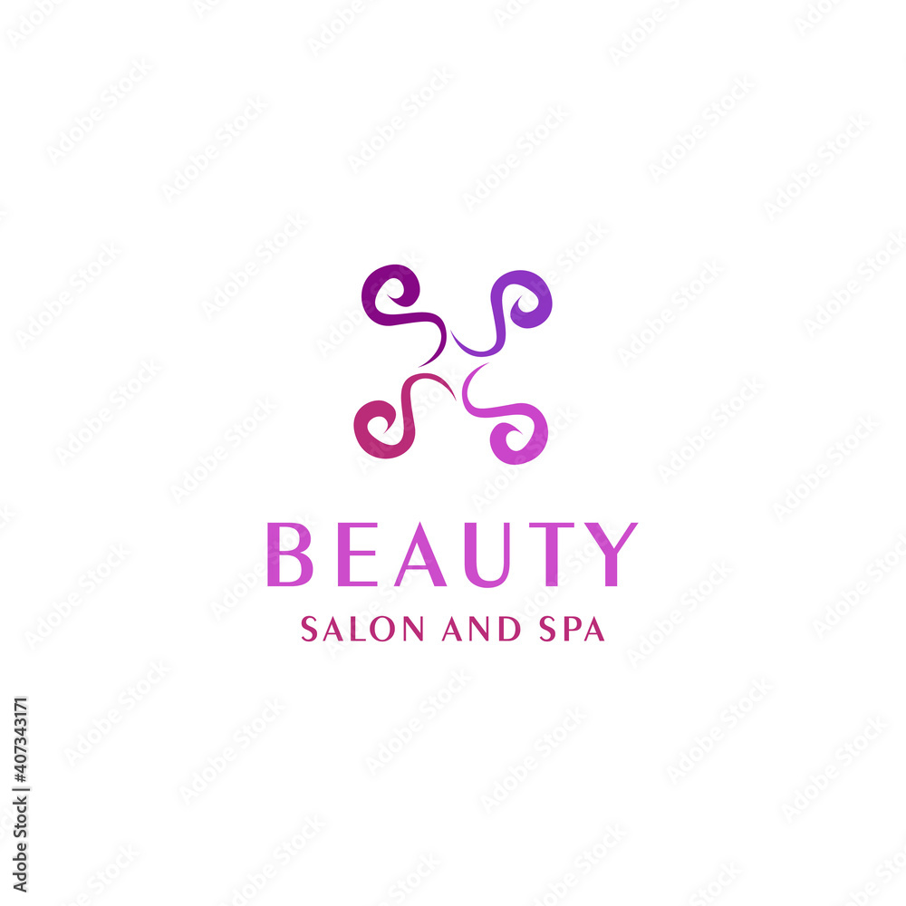 Beauty vector logo template for salon and spa Beauty vector logo template for salon and spa