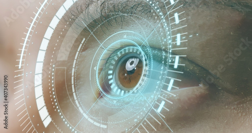 Human eye futuristic system concept