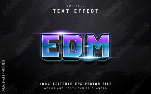 EDM text, blue purple gradient text effect