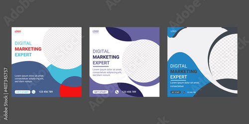 Digital Marketing Agency Social Media Web Banner Post Template Design