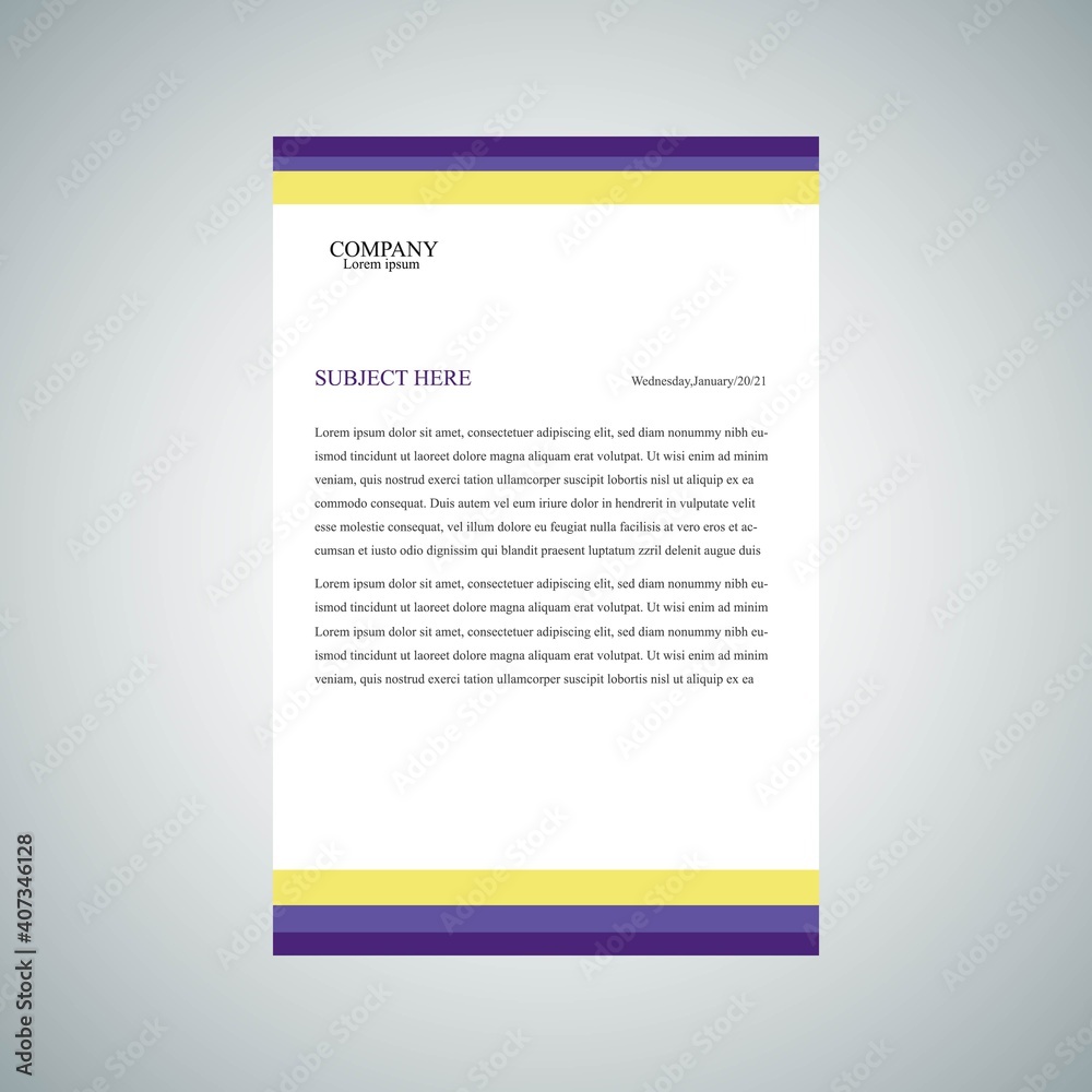 Fototapeta premium letterhead template design vector illustration