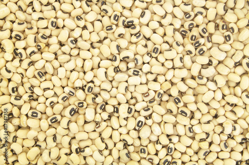 Fotografi Black eyed beans as background