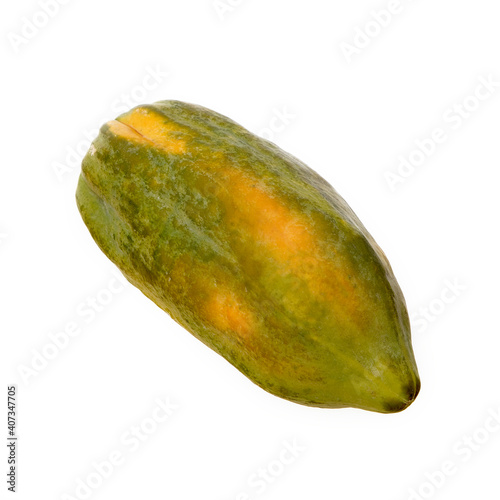 ripe Papaya fruit isolated on white