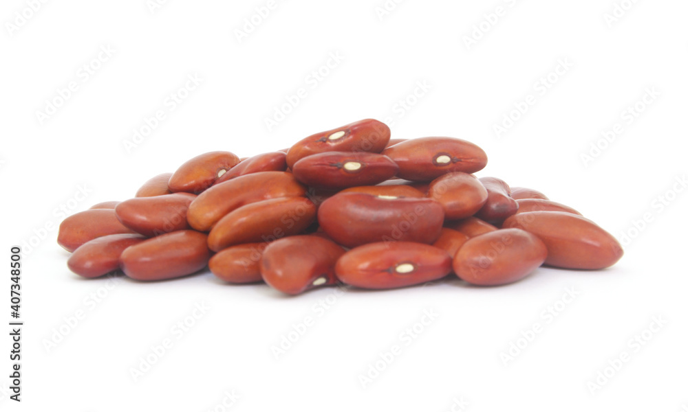 Red kidney beans isolated on white background Red kidney beans isolated on white background