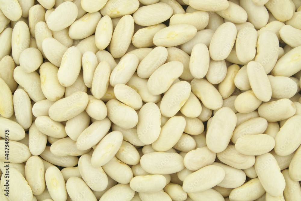 White beans or haricot as background White beans or haricot as background