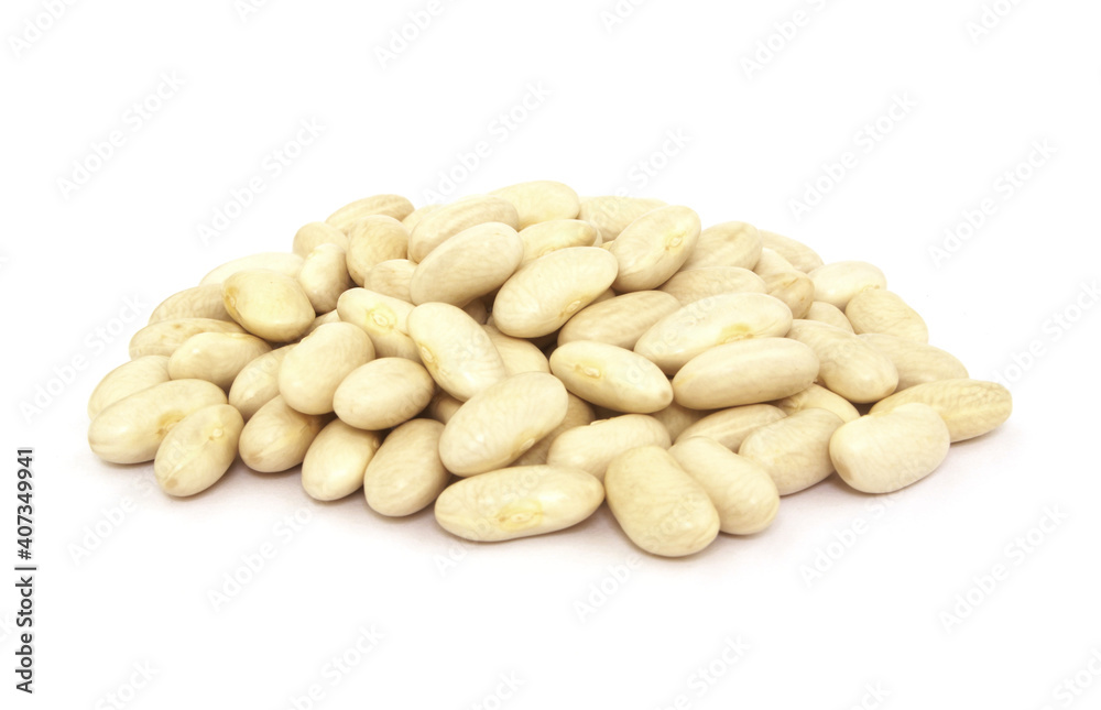 Heap of white beans isolated on white background Heap of white beans isolated on white background