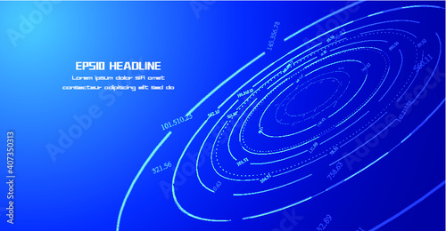 Helix coils of stock data on Internet fintech background