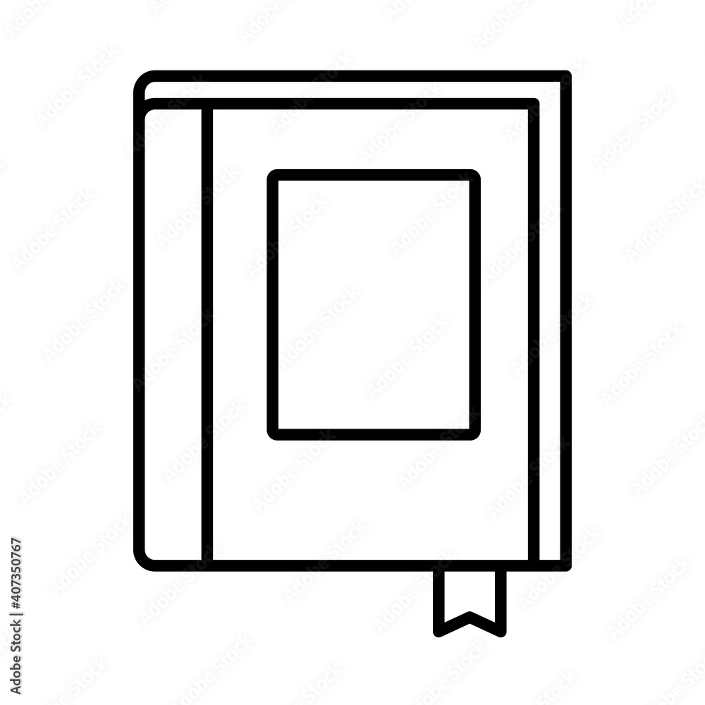 closed book with ribbon line style icon vector design closed book with ribbon line style icon vector design