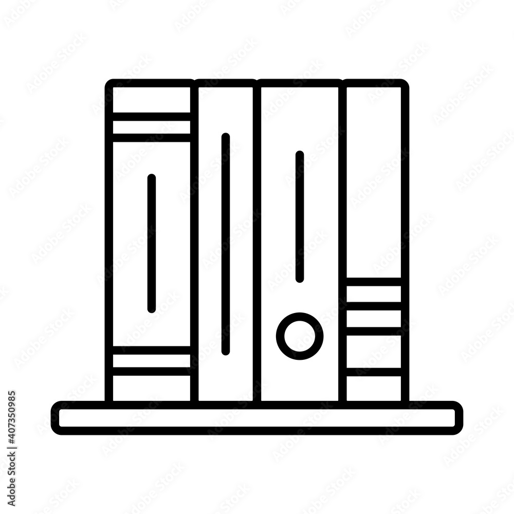 four books line style icon vector design four books line style icon vector design