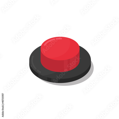 Red button isolated on white background