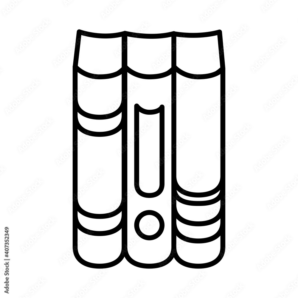 three books line style icon vector design three books line style icon vector design