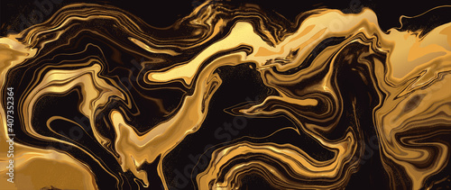 Luxury gold alcohol ink painting background vector. Liquid marble wallpaper with fluid art, golden glitter splatter texture. Design for prints, Canvas artwork, wall arts and home pictures decoration