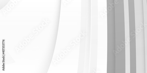 Technology banner design with white and grey arrows. Abstract geometric vector background. White abstract background vector. Grey white abstract background geometry shine and layer element vecto