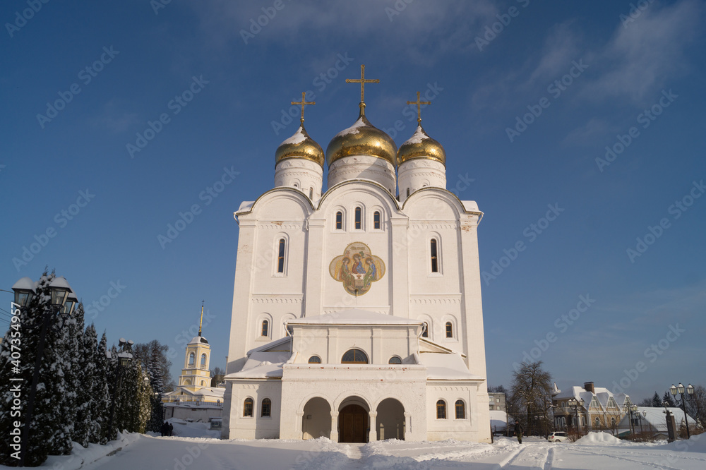 Russia, Bryansk, January 19, 2021. Bryansk Cathedral in the name of the Holy Trinity. Editorial.