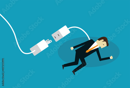 Employee of the charging cable has dropped