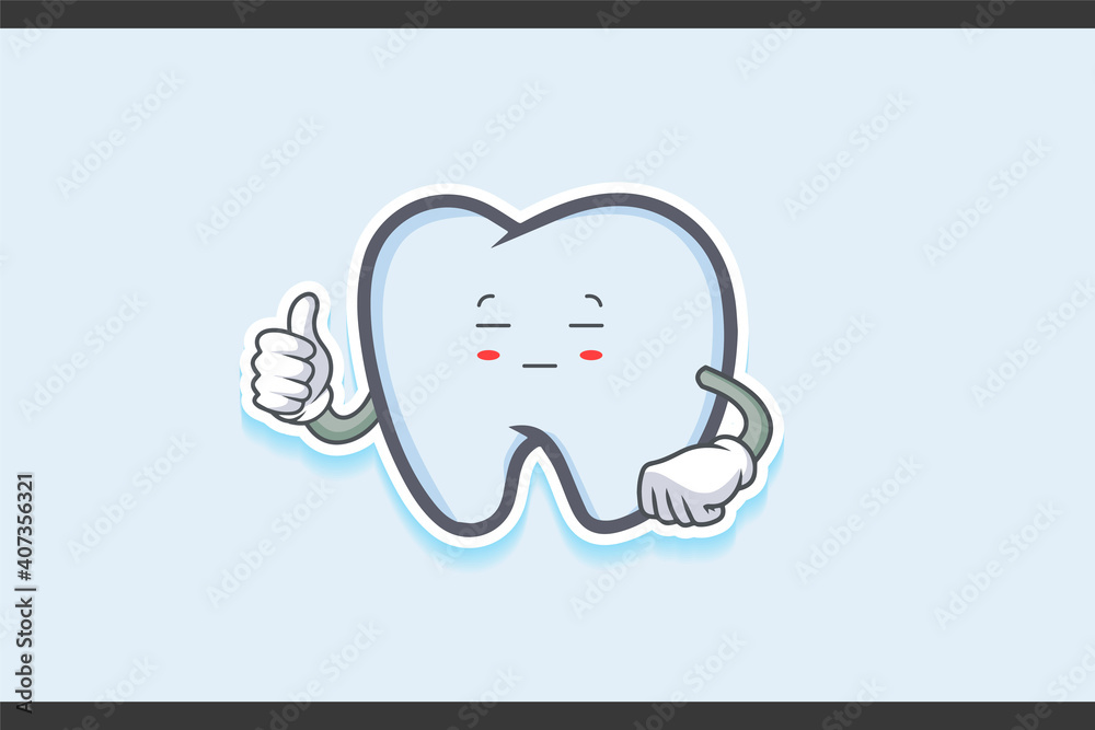 ZONK, MEDITATIVE, UNAMUSED Face Emotion. Thumb up Hand Gesture. Tooth Cartoon Drawing Mascot Illustration. ZONK, MEDITATIVE, UNAMUSED Face Emotion. Thumb up Hand Gesture. Tooth Cartoon Drawing Mascot Illustration.