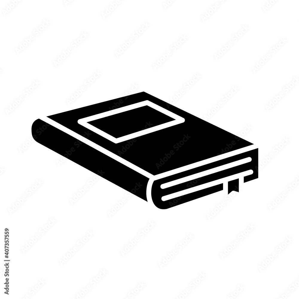 closed book with label and ribbon silhouette style icon vector design closed book with label and ribbon silhouette style icon vector design