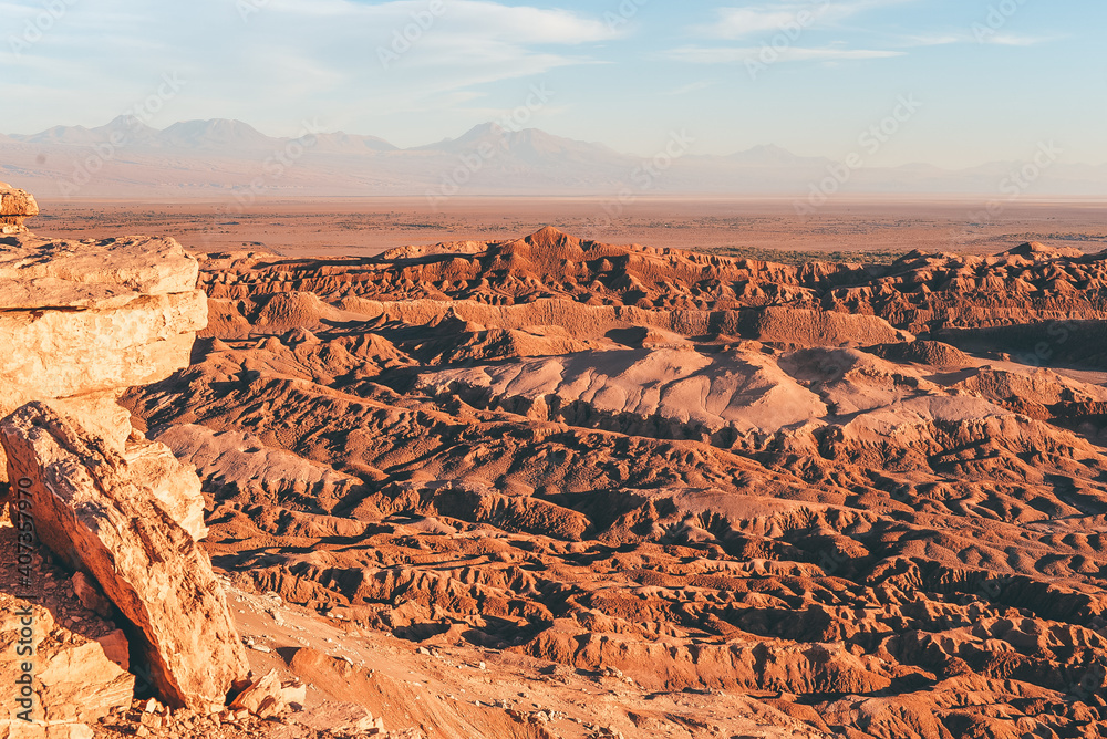 Fototapeta premium Formations on Atacama Desert, Chile. 