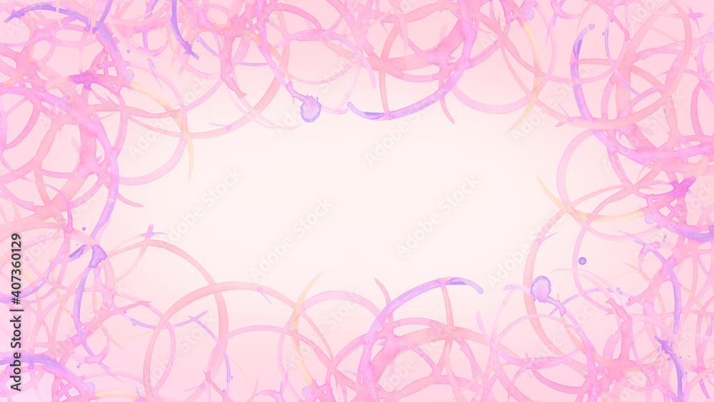 動画背景素材壁紙水彩模様円のピンクの広がり