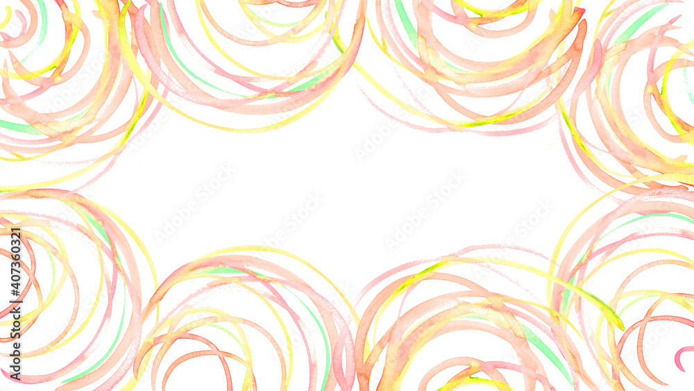 動画背景素材壁紙水彩模様優しい色の円のつながり Stock Illustration Adobe Stock