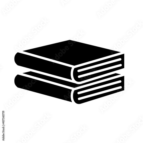 two books lying silhouette style icon vector design