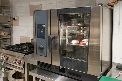 Canvas Print Сombi steamer in confectionery shop